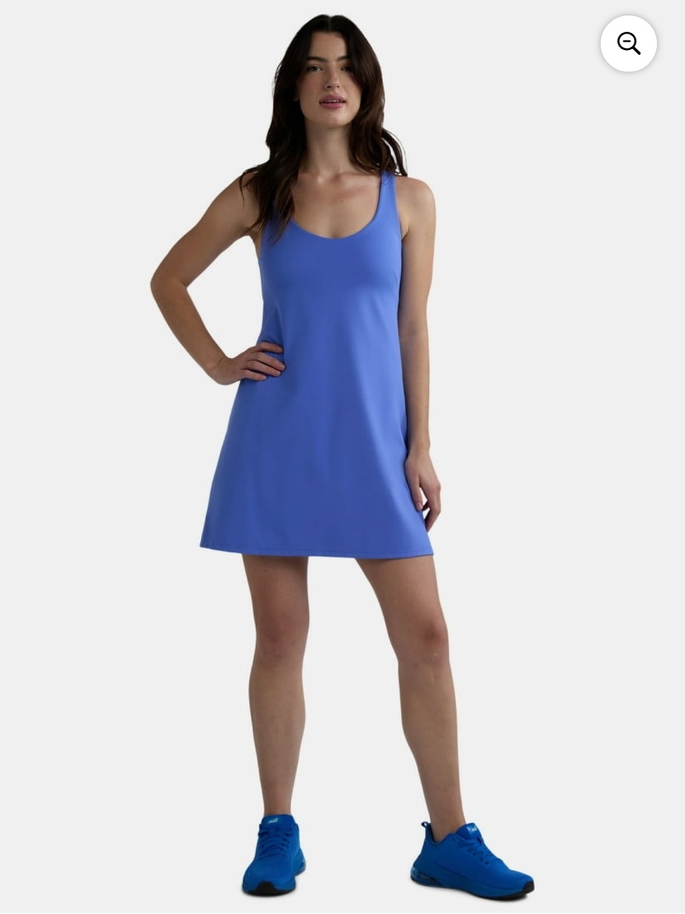 Avia Blue Scoop-Neck Athletic Dress with Built in Shorts